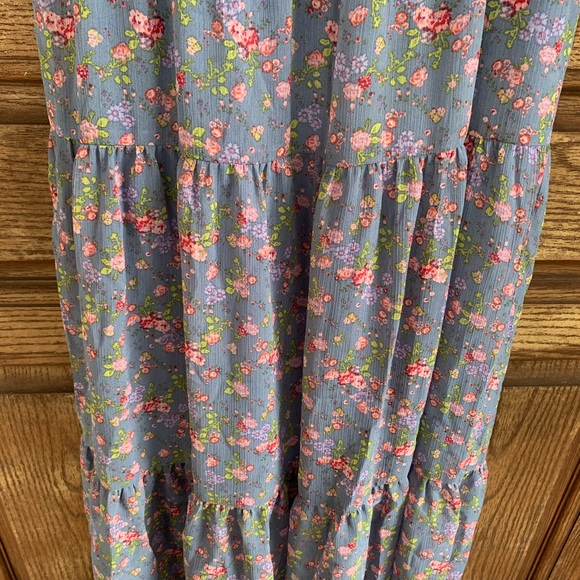 NWT Wild Fable purple floral tiered midi dress - Picture 8 of 12